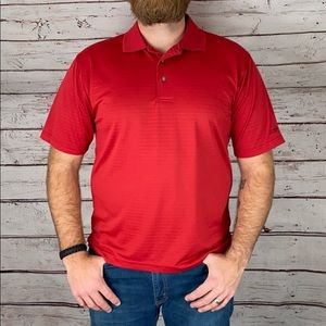 Men’s Top Flite golf shirt red Large